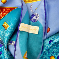 Must de Cartier Paris Jewel Motif Silk Scarf – Light Blue