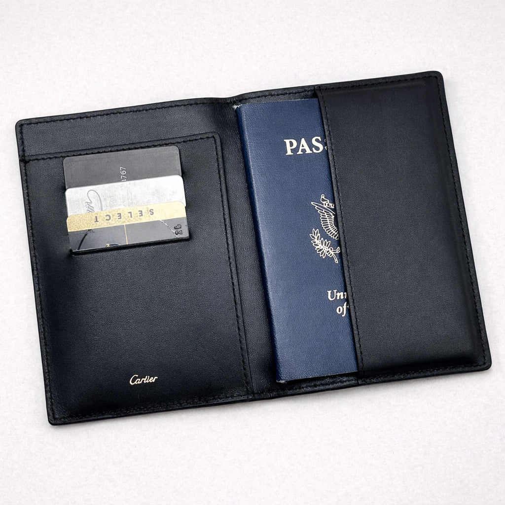 Noir Calfskin Passport Holder