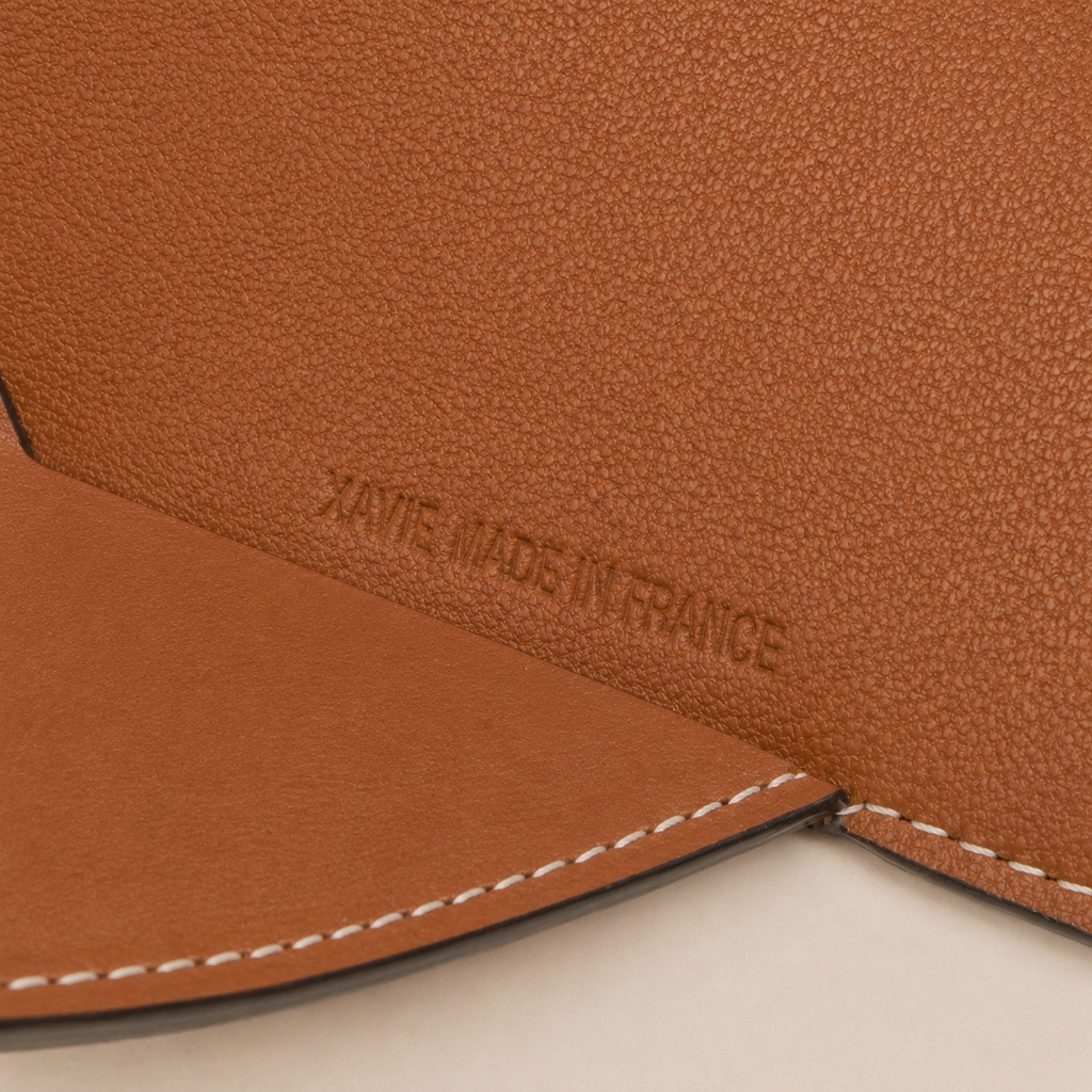 Cognac Black Signature Passport Holder