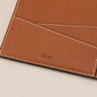 Cognac Black Signature Passport Holder