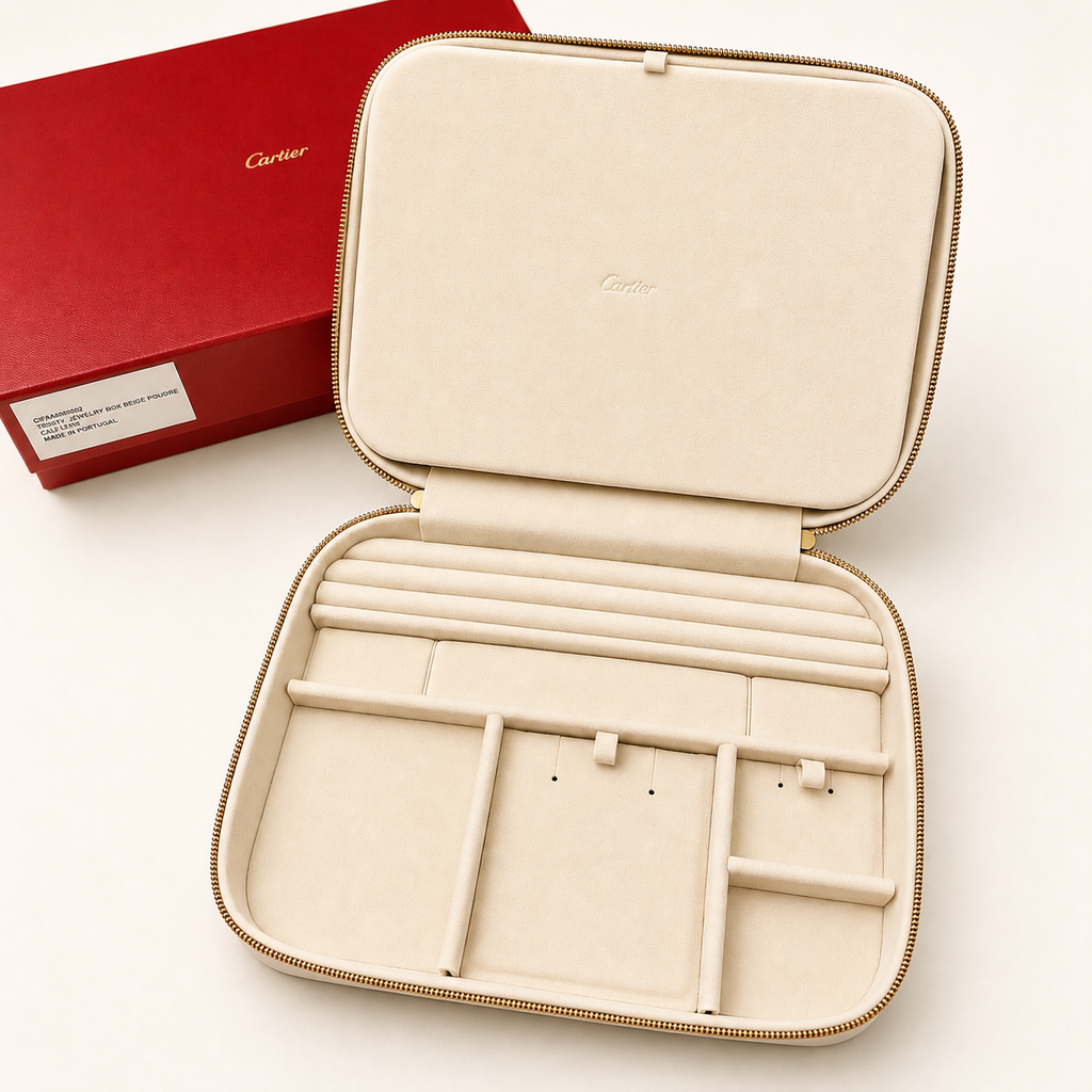 Diabolo de Cartier Beige Jewelry Travel Case