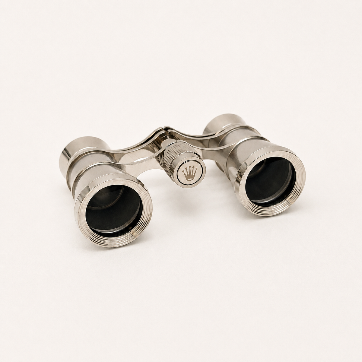 Brushed Steel Engraved Opera Binoculars
