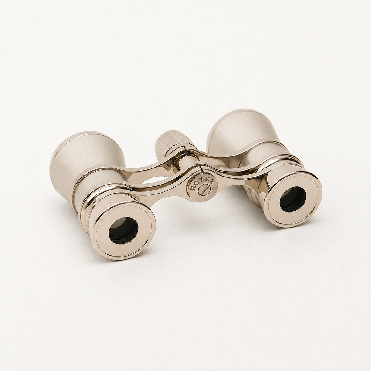 Brushed Steel Engraved Opera Binoculars