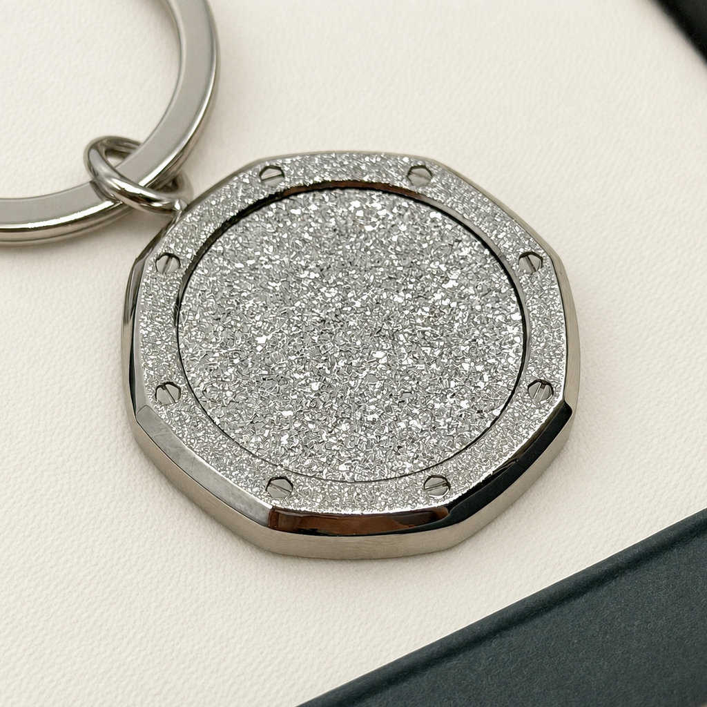 Frosted Royal Oak Keychain