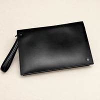 Cartier Black Leather Document Clutch