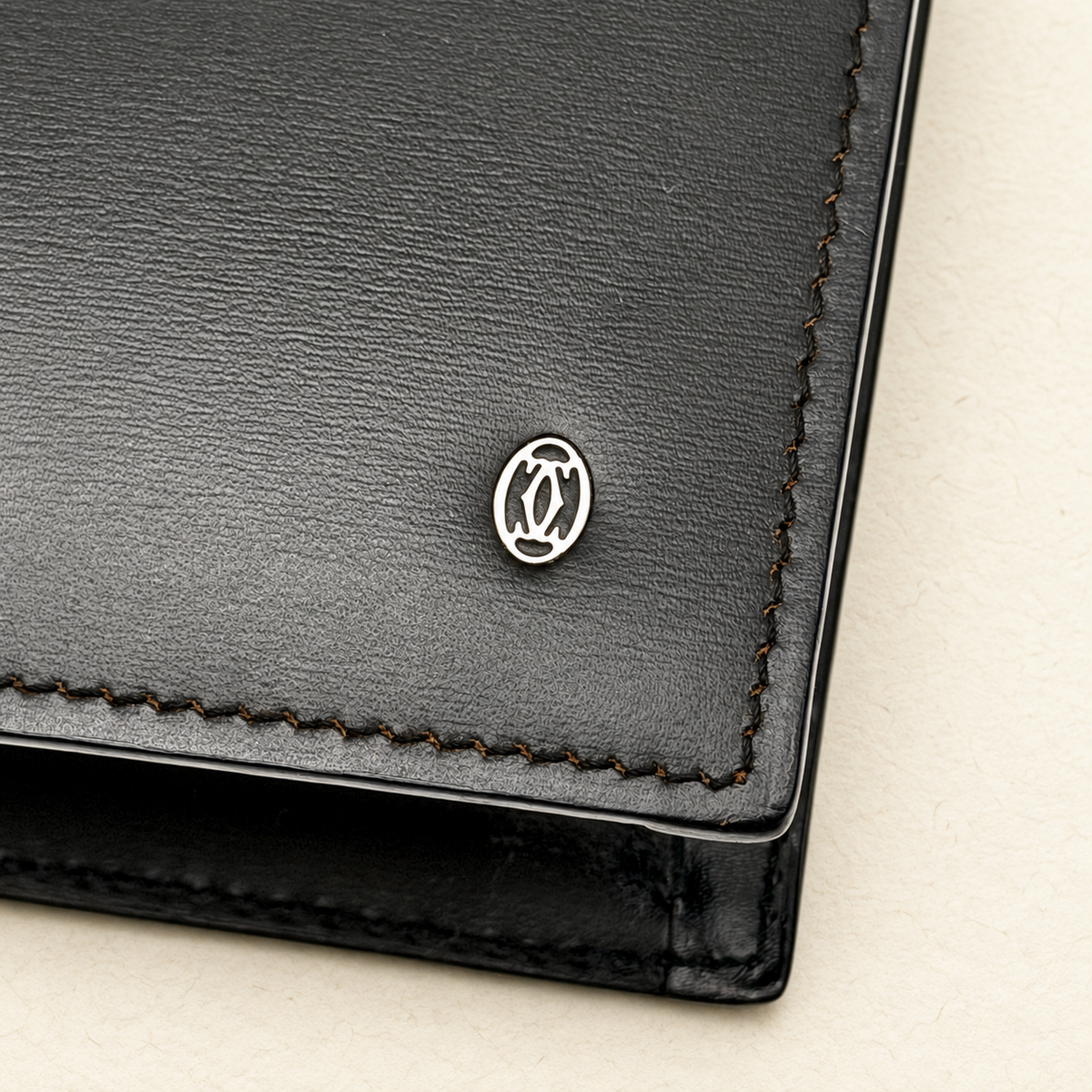 Cartier Black Leather Document Clutch, view 3