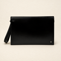 Cartier Black Leather Document Clutch, view 2