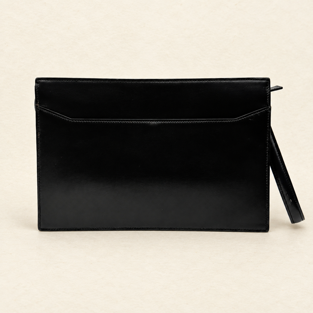 Cartier Black Leather Document Clutch, view 4