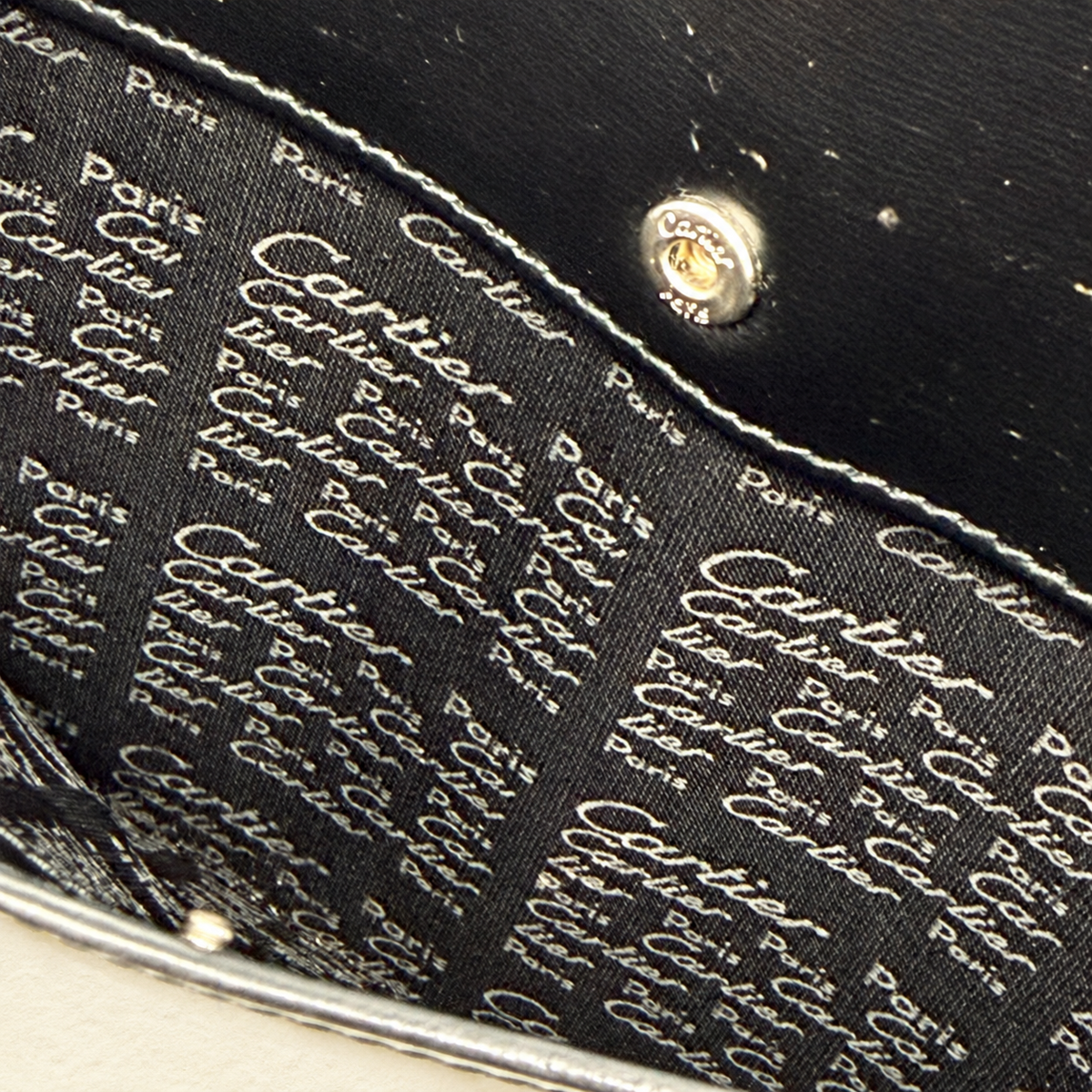 Cartier Black Leather Document Clutch, view 5