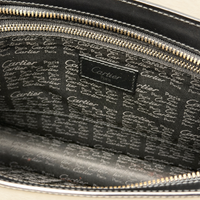 Cartier Black Leather Document Clutch, view 6