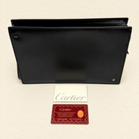Cartier Black Leather Document Clutch, view 8