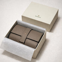 Royal Taupe Dual Watch Travel Case